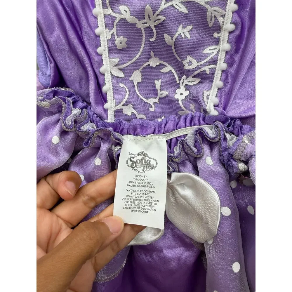 Disney Sofia the First Princess Costume Dress Girls 4-6X NWOT 2013 Jakks